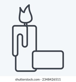 Icon Candle. related to Apiary symbol. line style. simple design editable. simple illustration