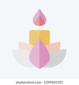 Icon Candle. related to Chinese New Year symbol. flat style. simple design editable. simple illustration