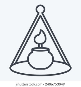 Icon Candle. related to Home Decoration symbol. line style. simple design editable. simple illustration