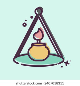Icon Candle. related to Home Decoration symbol. MBE style. simple design editable. simple illustration