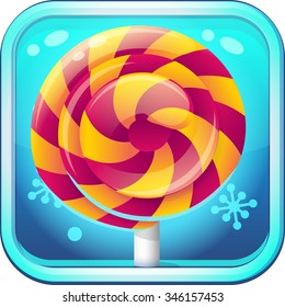 Icon candy caramel for  game user interface GUI 