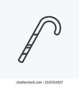 Icono Candy Stick. adecuado para el símbolo de fiesta. estilo de línea. diseño simple editable. vector de plantilla de diseño. ilustración de símbolo simple