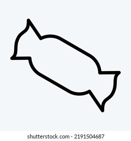 Icon Candy. suitable for Halloween symbol. line style. simple design editable. design template vector. simple illustration