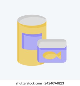 Icon Caned Food. related to Fast Food symbol. flat style. simple design editable. simple illustration
