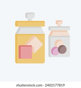 Icon Canister. related to Backpacker symbol. flat style. simple design editable. simple illustration