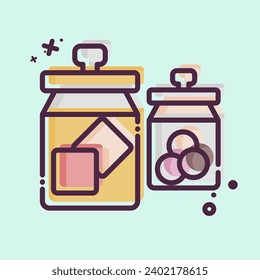 Icon Canister. related to Backpacker symbol. MBE style. simple design editable. simple illustration
