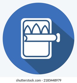 Icon Canned. suitable for Meat. long shadow style. simple design editable. design template vector. simple illustration