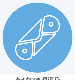 Icon Cannoli - Blue Eyes Style - Simple illustration,Editable stroke,Design template vector, Good for prints, posters, advertisements, announcements, info graphics, etc.