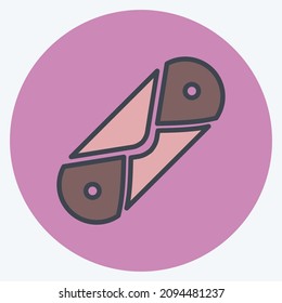 Icon Cannoli - Color Mate Style - Simple illustration,Editable stroke,Design template vector, Good for prints, posters, advertisements, announcements, info graphics, etc.