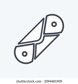 Icono Cannoli - Estilo de línea - Ilustración simple,Actrazo editable,Vector de plantilla de diseño, Buena para impresiones, afiches, anuncios, anuncios, gráficos de información, etc.