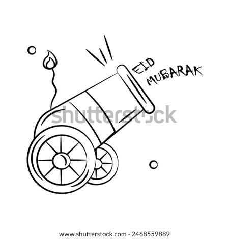 An icon of cannon in modern style, easy to use and download