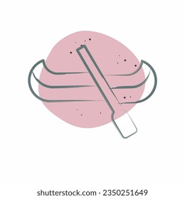 Icon Canoe. related to American Indigenous symbol. Color Spot Style. simple design editable. simple illustration