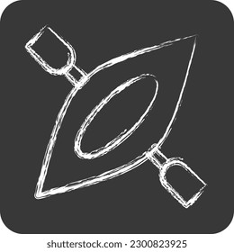 Icon Canoe. suitable for Summer symbol. chalk Style. simple design editable. design template vector. simple illustration