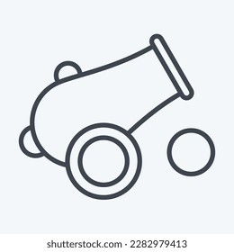 Icono Canon. relacionado con el símbolo Eid Al Fitr. islámico. ramadhan. ilustración simple