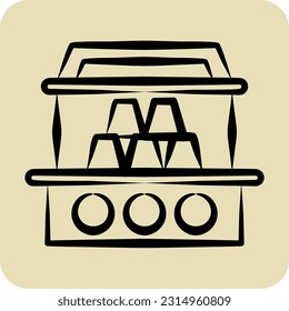 Icon Cans. related to Amusement Park symbol. hand drawn style. simple design editable. simple illustration