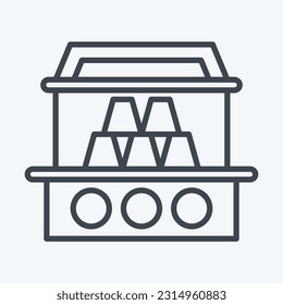 Icon Cans. related to Amusement Park symbol. line style. simple design editable. simple illustration