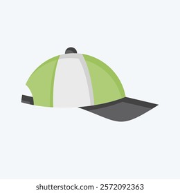 Icon Cap. related to Fabric symbol. flat style. simple design editable