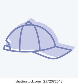 Icon Cap. related to Fabric symbol. two tone style. simple design editable