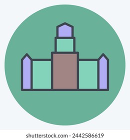 Icon Cape Town. related to South Africa symbol. color mate style. simple design illustration