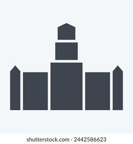 Icon Cape Town. related to South Africa symbol. glyph style. simple design illustration