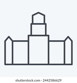 Icon Cape Town. related to South Africa symbol. line style. simple design illustration