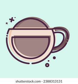 Icon Cappuccino. related to Coffee symbol. MBE style. simple design editable. simple illustration