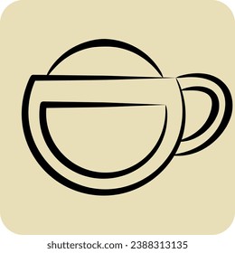 Icon Cappuccino. related to Coffee symbol. hand drawn style. simple design editable. simple illustration