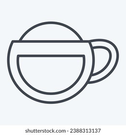 Icon Cappuccino. related to Coffee symbol. line style. simple design editable. simple illustration