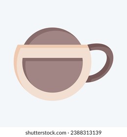 Icon Cappuccino. related to Coffee symbol. flat style. simple design editable. simple illustration