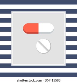 Icon of capsule and pill