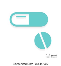 Icon of capsule and pill
