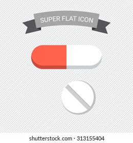 Icon of capsule and pill