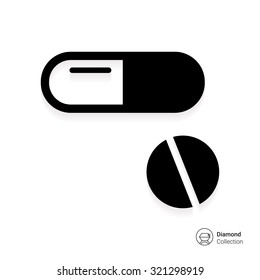 Icon of capsule and pill