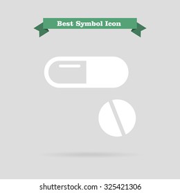 Icon of capsule and pill