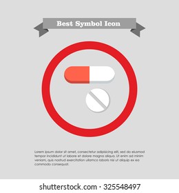 Icon of capsule and pill