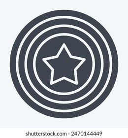 Icon Captain America. related to America symbol. glyph style. simple design illustration