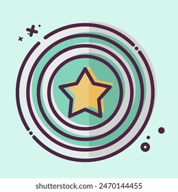 Icon Captain America. related to America symbol. MBE style. simple design illustration