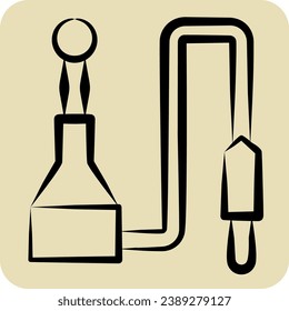 Icon Car Aerial. related to Car Parts symbol. hand drawn style. simple design editable. simple illustration