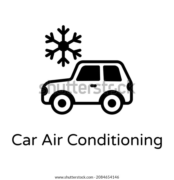 Icon of car air
conditioning in solid
design