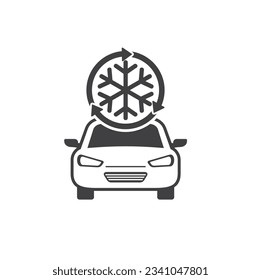 icon of car air conditioning, vector art.