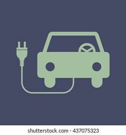 Icon of Car Charging. Eps-10.