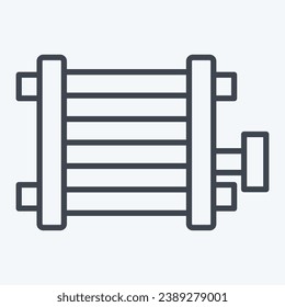 Icon Car Condenser. related to Car Parts symbol. line style. simple design editable. simple illustration