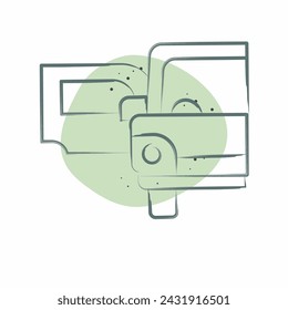 Icon Car Door. related to Garage symbol. Color Spot Style. simple design editable. simple illustration