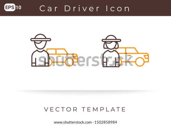 Icon Car Driver Travel For Website,\
Infographic Element. Vector\
Illustration