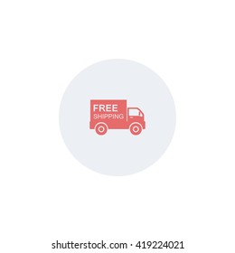 Icon car free of Delivery.