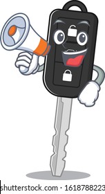 An icon of car key having a megaphone