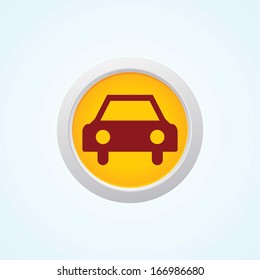 Icon of Car on Button. Eps-10.
