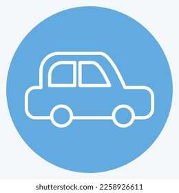 Icon Car. related to Car Service symbol. Blue Eyes Style. repairin. engine. simple illustration