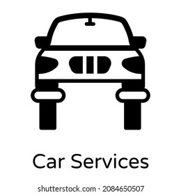 Icon of car services in editable style