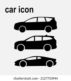 icon car with shilluete style